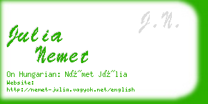 julia nemet business card